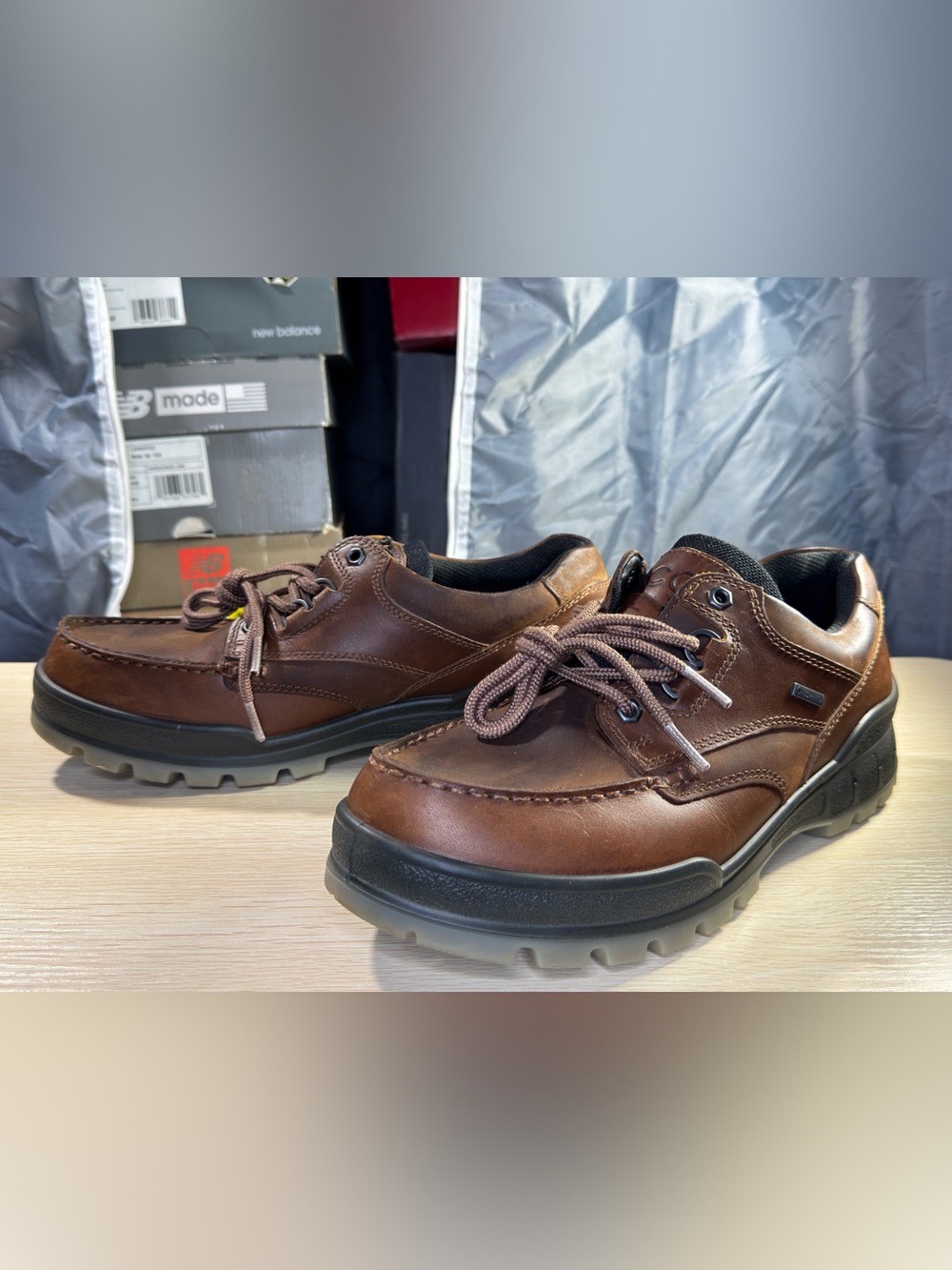 ECCO Track 25 II GORE-TEX Waterproof Leather Hiking Oxfords Men Size US 9-9.5
